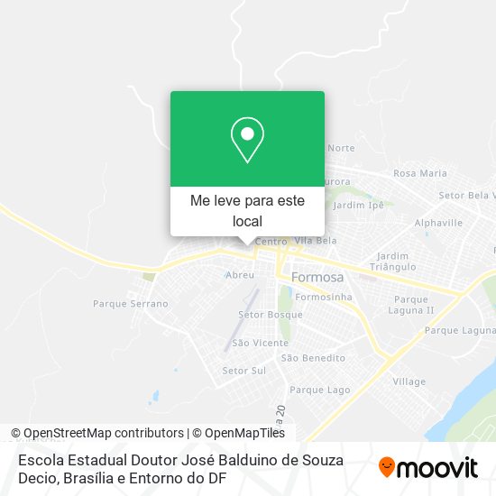 Escola Estadual Doutor José Balduino de Souza Decio mapa