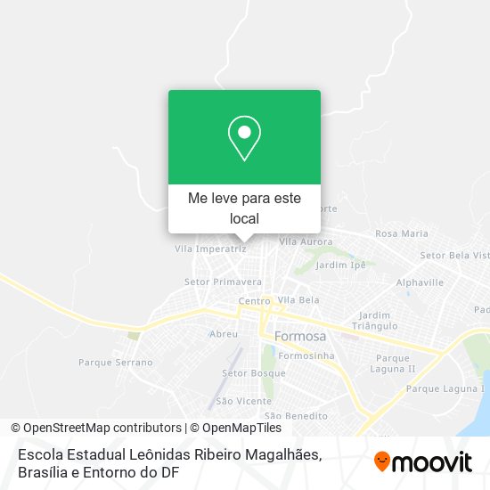 Escola Estadual Leônidas Ribeiro Magalhães mapa