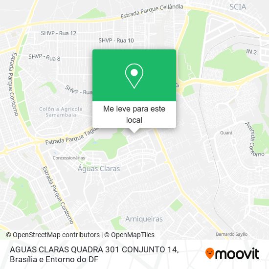 AGUAS CLARAS  QUADRA 301 CONJUNTO 14 mapa