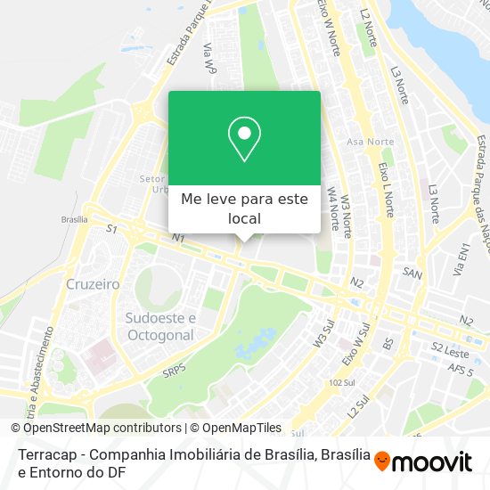 Terracap - Companhia Imobiliária de Brasília mapa