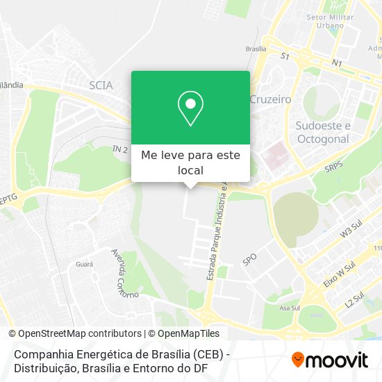 Companhia Energética de Brasília (CEB) - Distribuição mapa