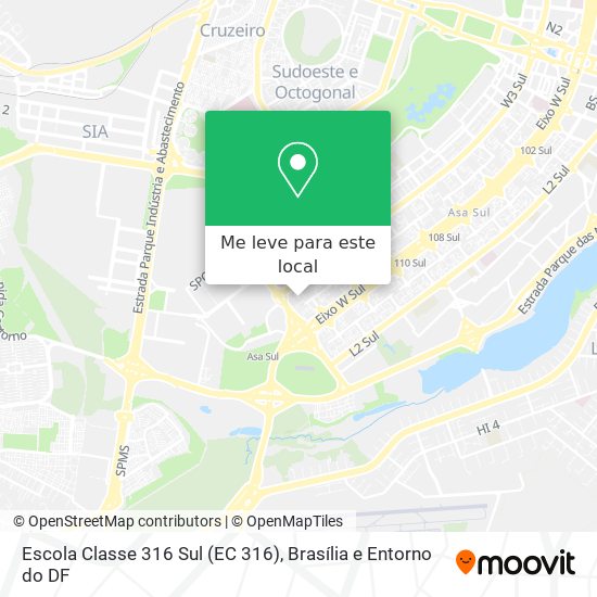 Escola Classe 316 Sul (EC 316) mapa