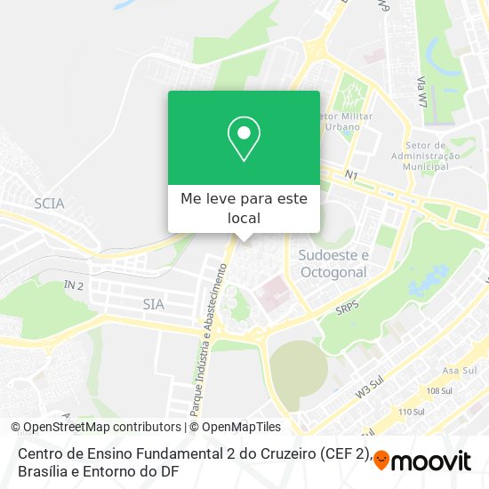 Centro de Ensino Fundamental 2 do Cruzeiro (CEF 2) mapa