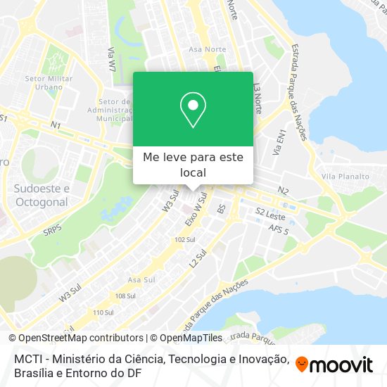 MCTI - Ministério da Ciência, Tecnologia e Inovação mapa