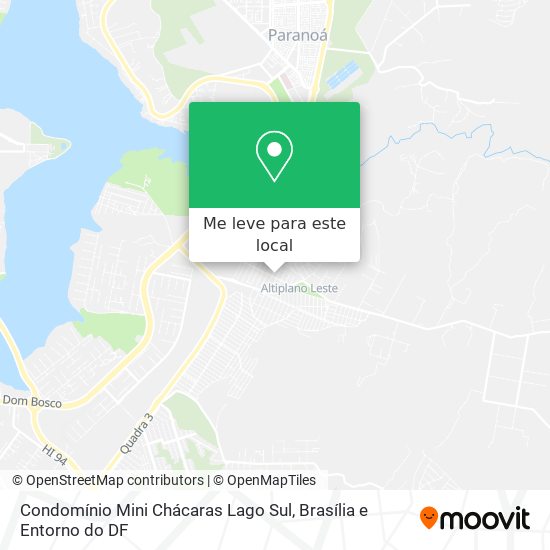 Condomínio Mini Chácaras Lago Sul mapa