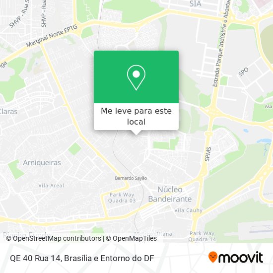 QE 40 Rua 14 mapa