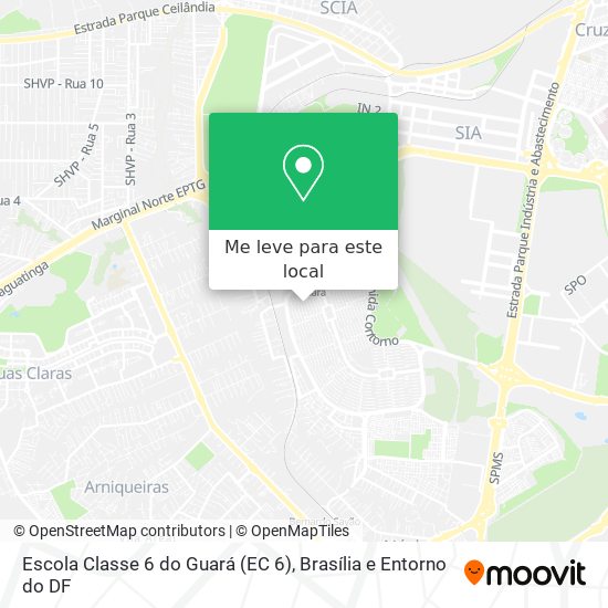 Escola Classe 6 do Guará (EC 6) mapa