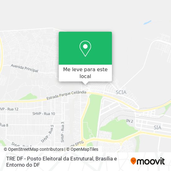 TRE DF - Posto Eleitoral da Estrutural mapa