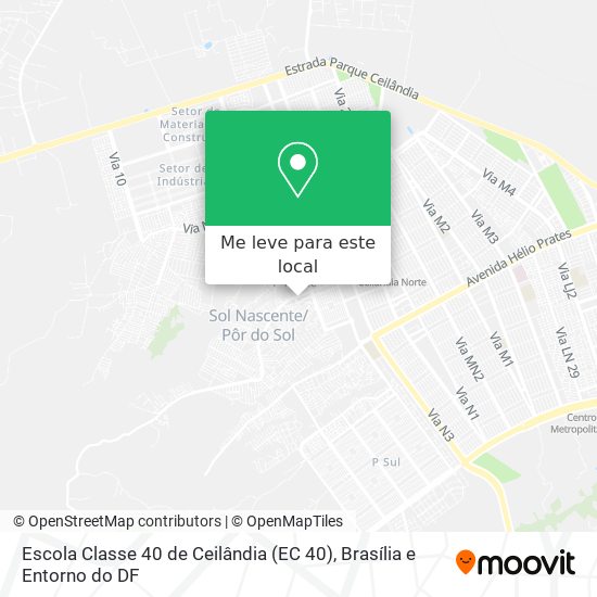 Escola Classe 40 de Ceilândia (EC 40) mapa