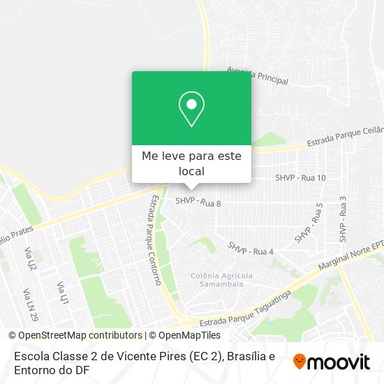 Escola Classe 2 de Vicente Pires (EC 2) mapa