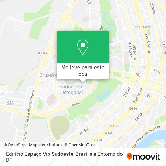 Edifício Espaço Vip Sudoeste mapa