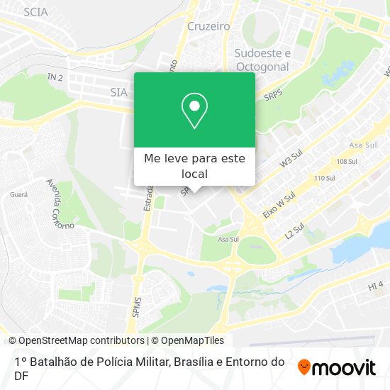 1º Batalhão de Polícia Militar mapa