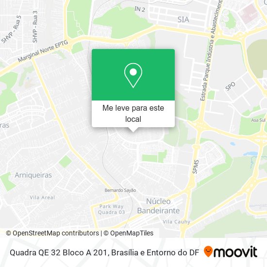 Quadra QE 32 Bloco A 201 mapa