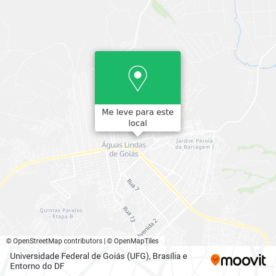 Universidade Federal de Goiás (UFG) mapa