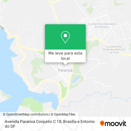 Avenida Paranoá Conjunto C 18 mapa