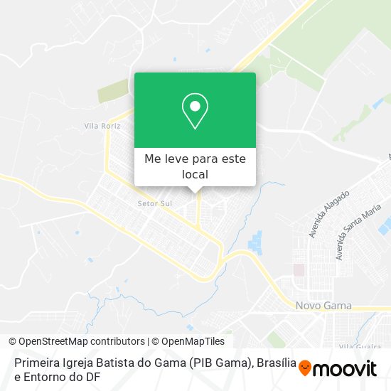 Primeira Igreja Batista do Gama (PIB Gama) mapa