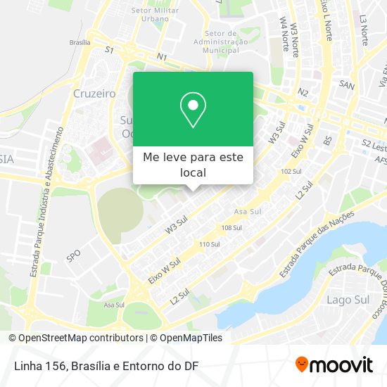 Linha 156 mapa