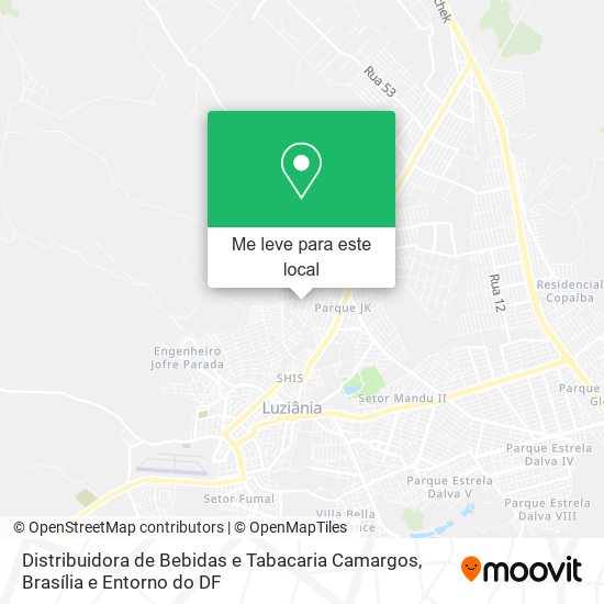 Distribuidora de Bebidas e Tabacaria Camargos mapa