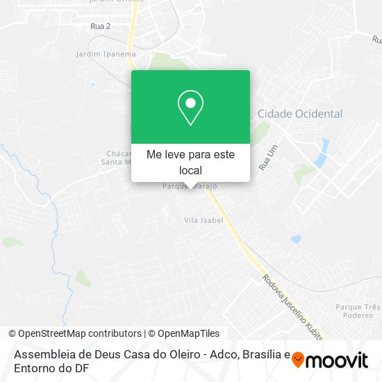 Assembleia de Deus Casa do Oleiro - Adco mapa