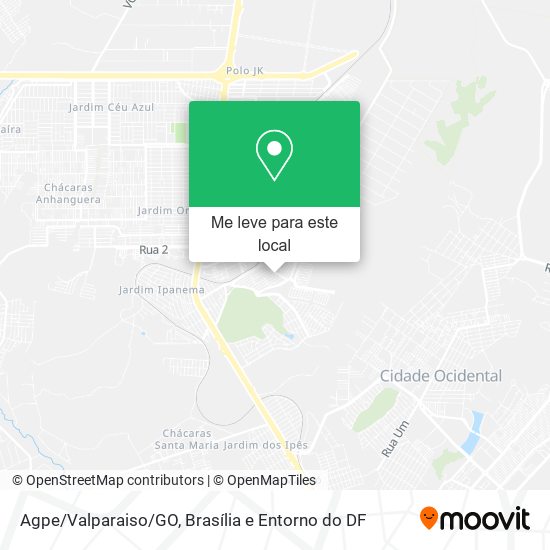 Agpe/Valparaiso/GO mapa