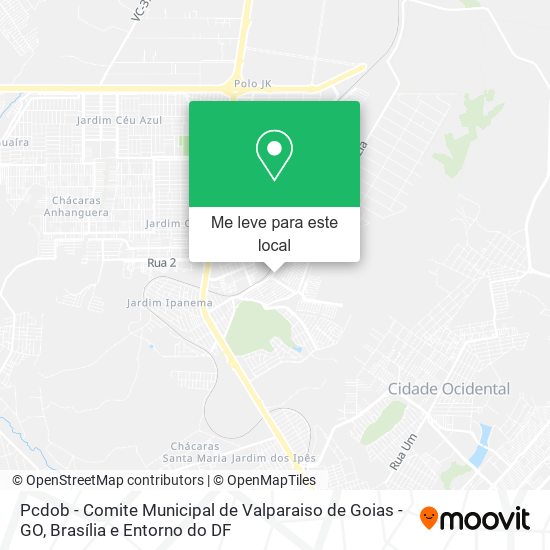 Pcdob - Comite Municipal de Valparaiso de Goias - GO mapa