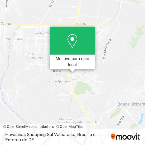 Havaianas Shopping Sul Valparaiso mapa