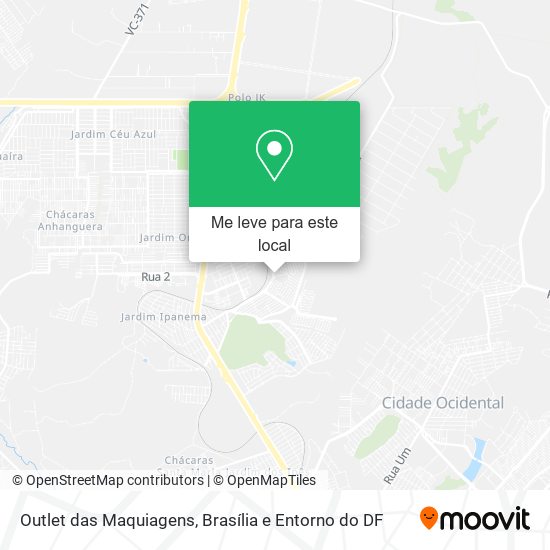 Outlet das Maquiagens mapa