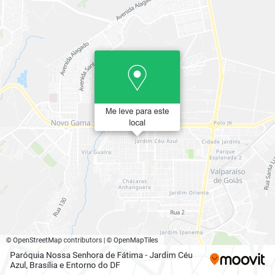 Paróquia Nossa Senhora de Fátima - Jardim Céu Azul mapa