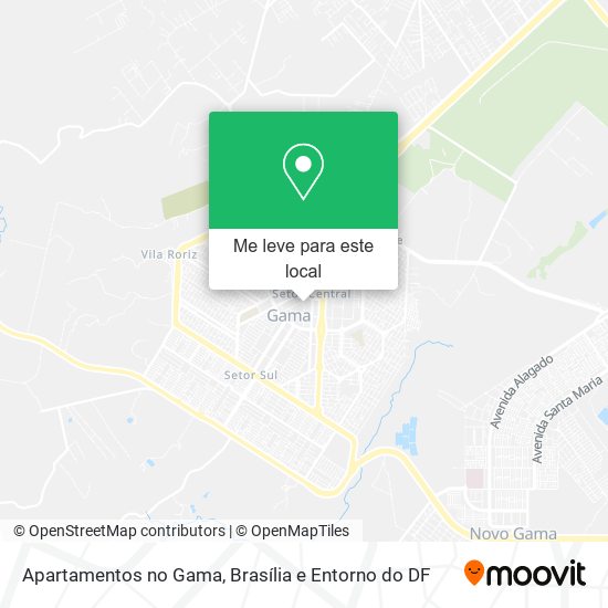 Apartamentos no Gama mapa