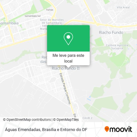 Águas Emendadas mapa