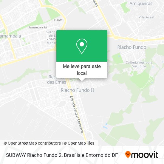 SUBWAY Riacho Fundo 2 mapa