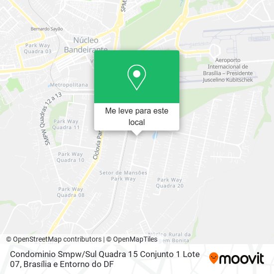 Condominio Smpw / Sul Quadra 15 Conjunto 1 Lote 07 mapa