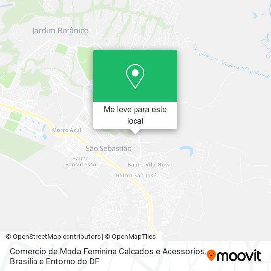 Comercio de Moda Feminina Calcados e Acessorios mapa
