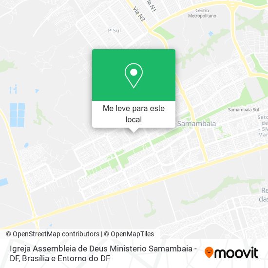 Igreja Assembleia de Deus Ministerio Samambaia - DF mapa