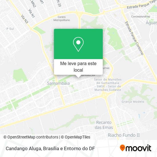 Candango Aluga mapa