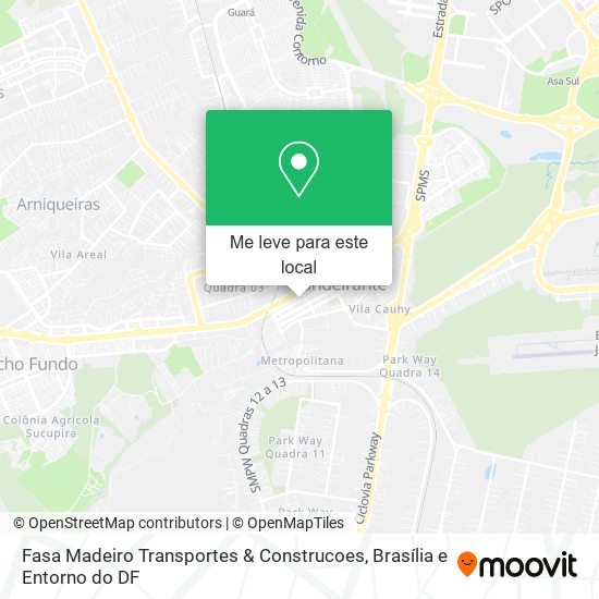 Fasa Madeiro Transportes & Construcoes mapa