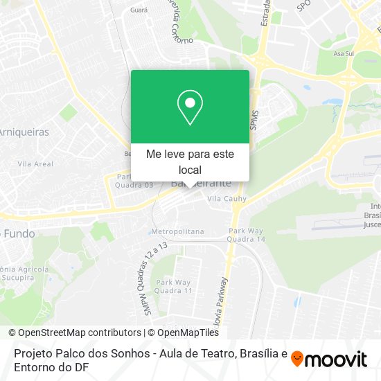 Projeto Palco dos Sonhos - Aula de Teatro mapa