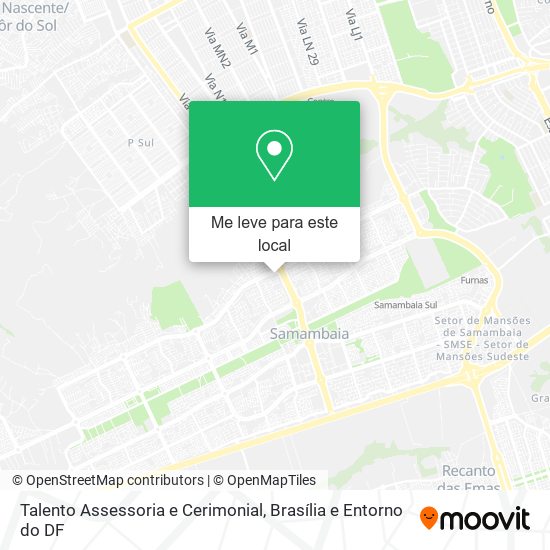 Talento Assessoria e Cerimonial mapa