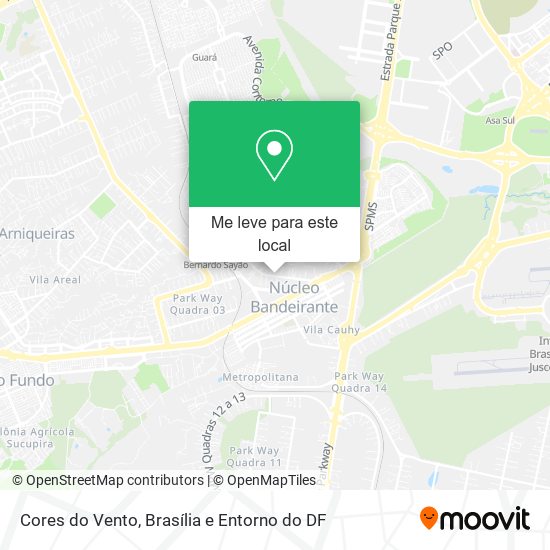 Cores do Vento mapa