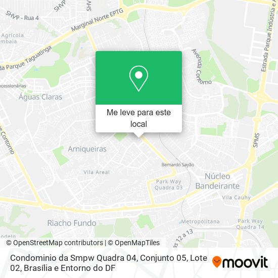 Condominio da Smpw Quadra 04, Conjunto 05, Lote 02 mapa