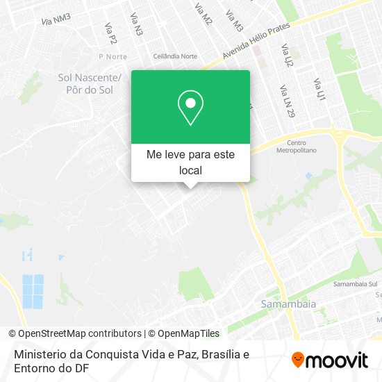 Ministerio da Conquista Vida e Paz mapa