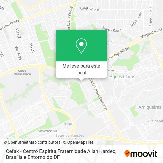 Cefak - Centro Espírita Fraternidade Allan Kardec mapa