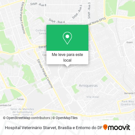 Hospital Veterinário Starvet mapa