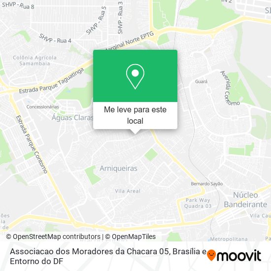 Associacao dos Moradores da Chacara 05 mapa