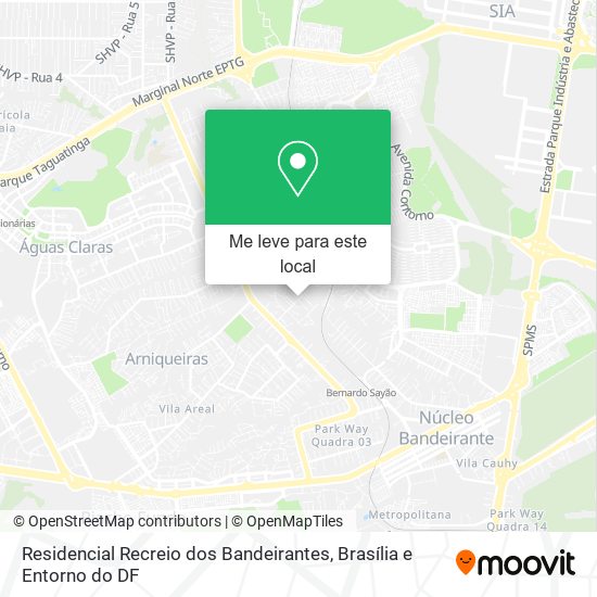 Residencial Recreio dos Bandeirantes mapa