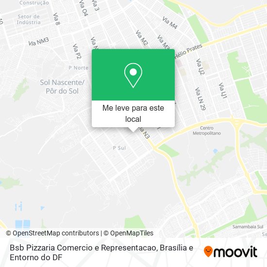 Bsb Pizzaria Comercio e Representacao mapa
