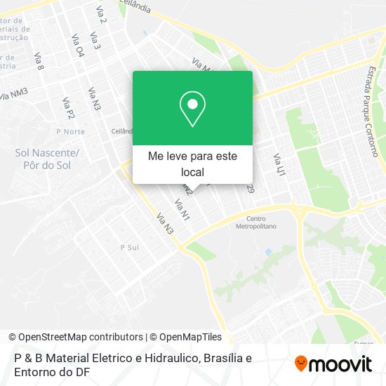 P & B Material Eletrico e Hidraulico mapa