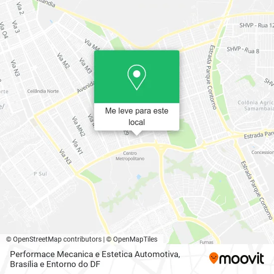 Performace Mecanica e Estetica Automotiva mapa