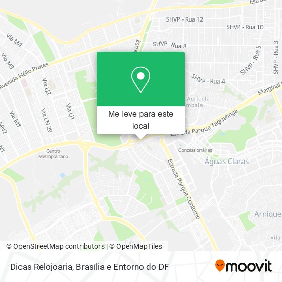 Dicas Relojoaria mapa