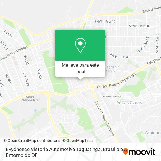 Evydhence Vistoria Automotiva Taguatinga mapa